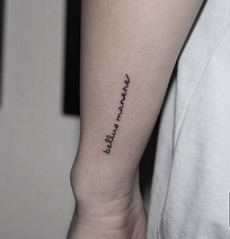 小英文纹身图片_手臂几何纹身图案