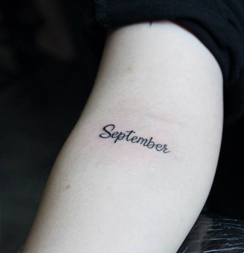 小英文纹身图片_手臂几何纹身图案