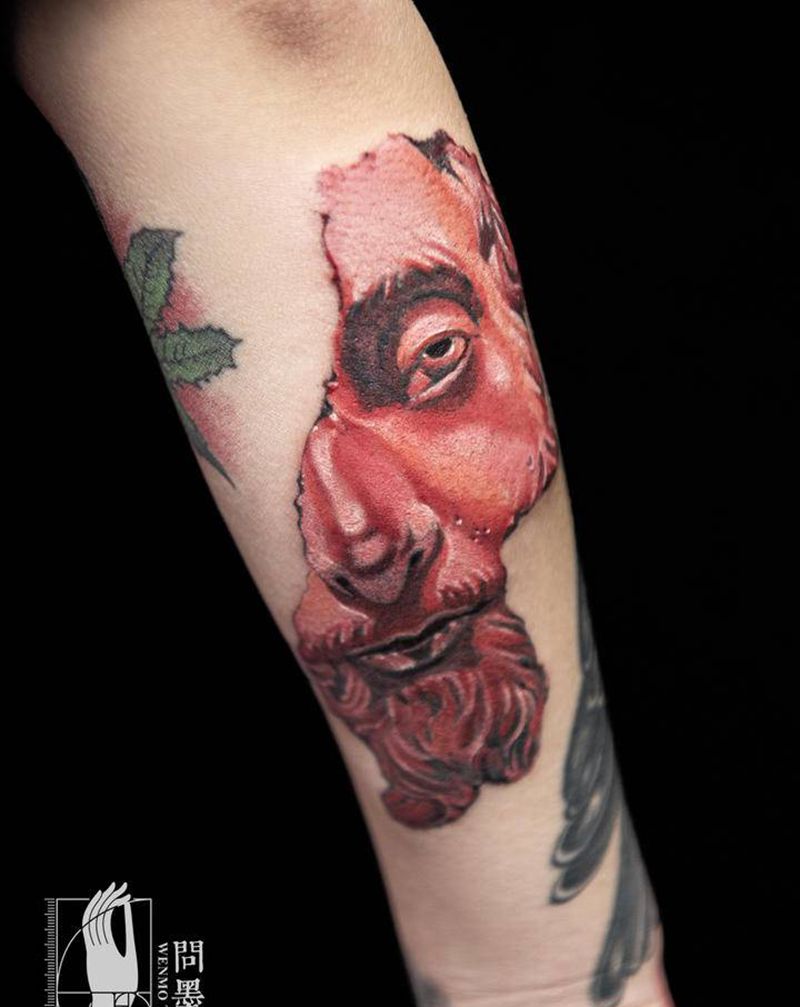 沉思录纹身图片_手臂纹身图案