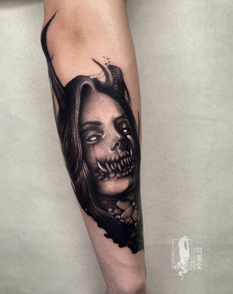暗黑纹身图片_手臂纹身图案