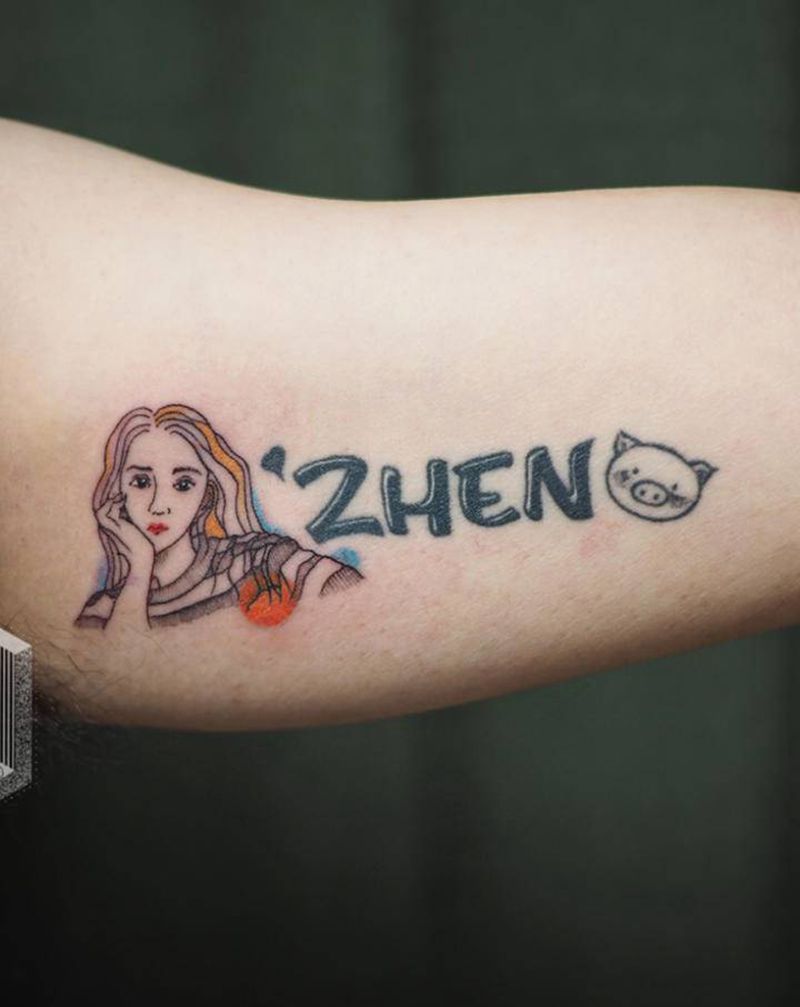 彩色照片纹身图片_手臂纹身图案