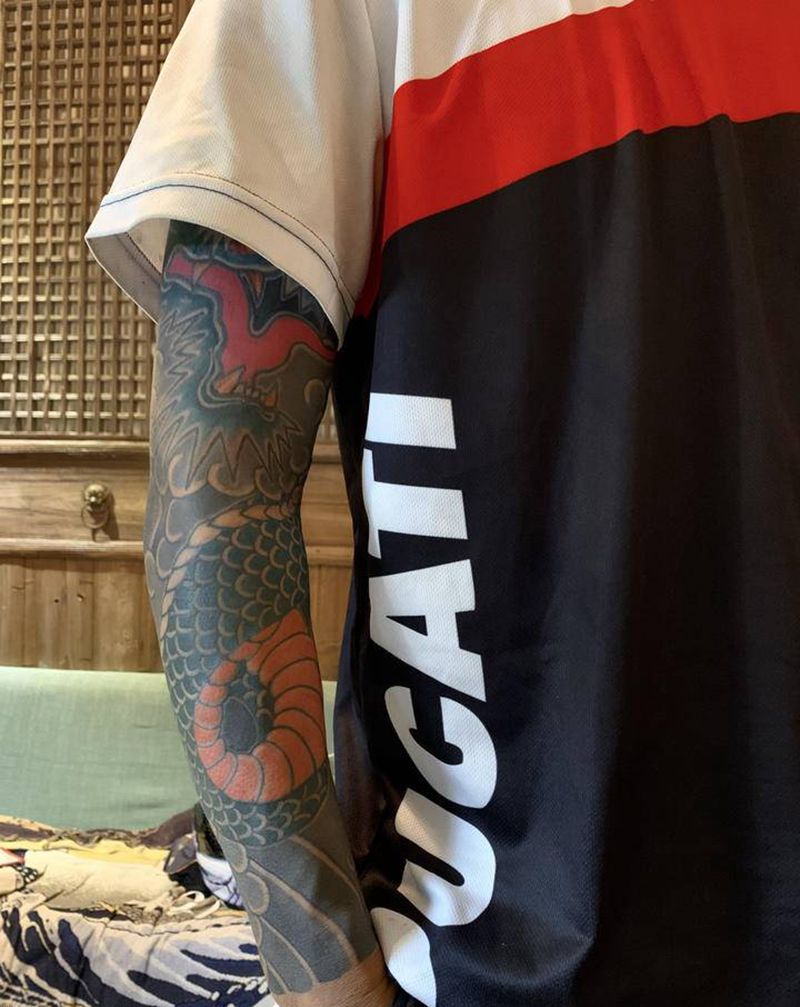 花臂龙纹身图片_老传统纹身图案