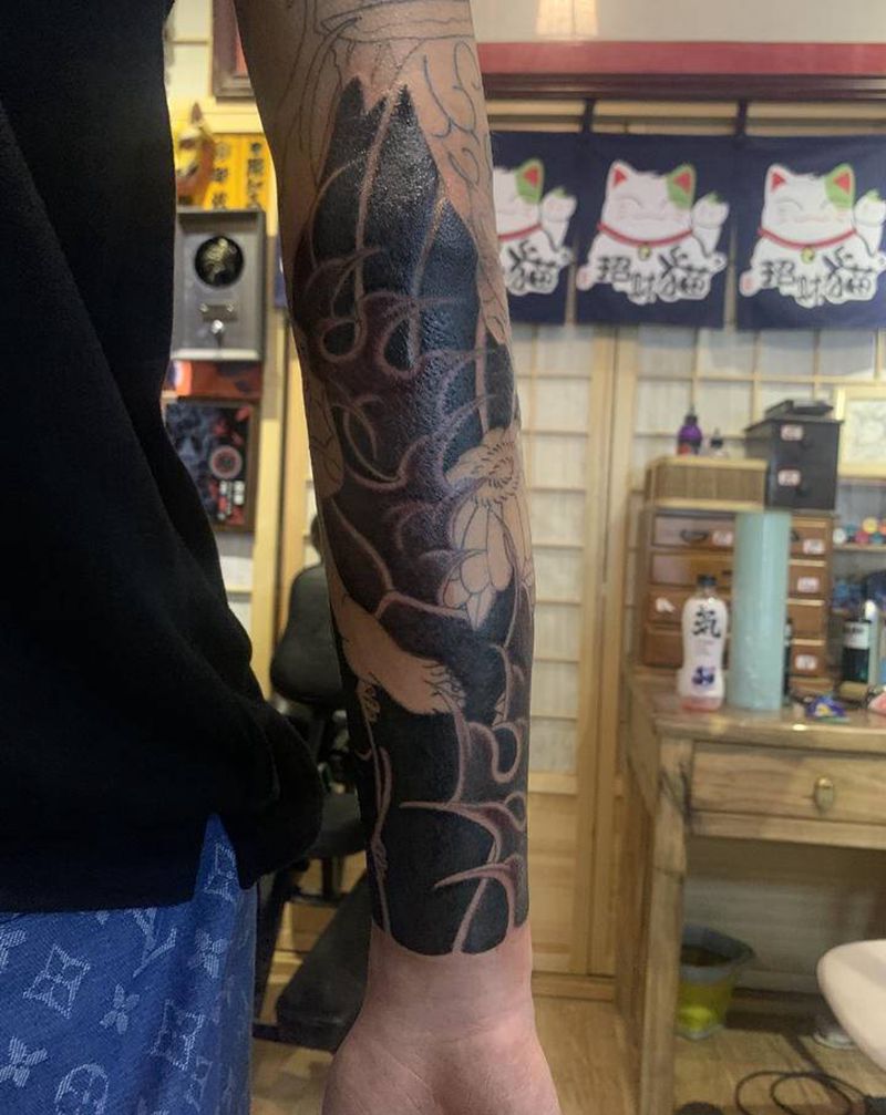 花臂纹身图片_老传统纹身图案