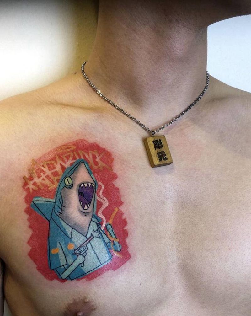 店内小图纹身图片_New School纹身图案