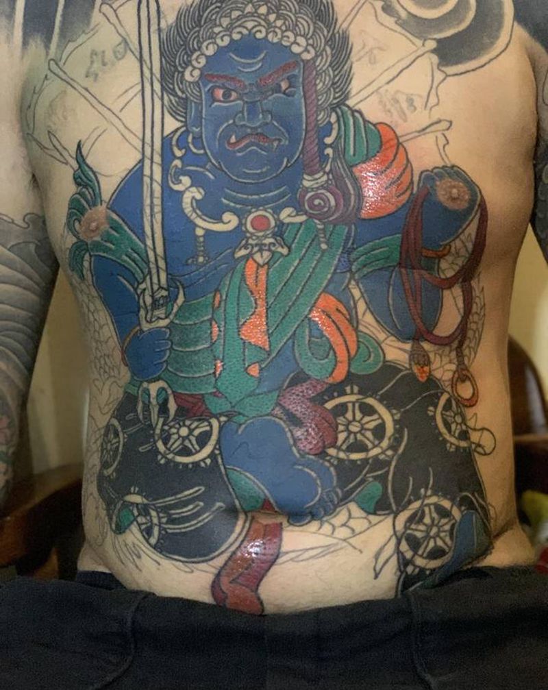 很暴力的遮盖纹身图片_老传统纹身图案