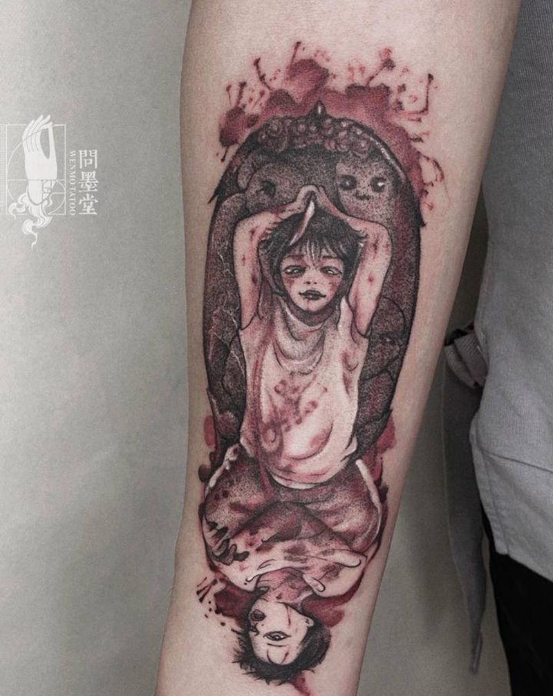 能杀死自己的只有自己纹身图片_暗黑纹身图案