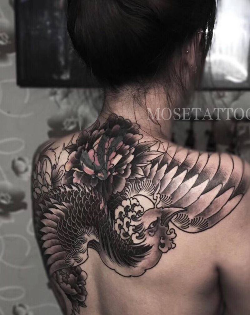 遮盖 未完成！纹身图片_背部纹身图案