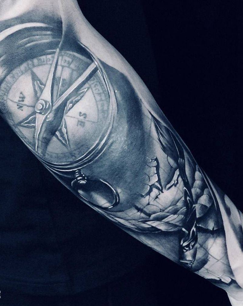 写实花臂纹身图片_手臂欧美写实纹身图案