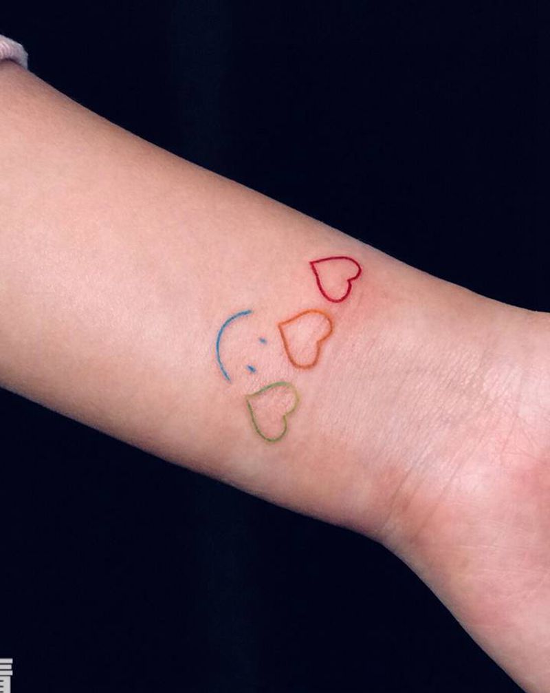 炫雅风纹身图片_手臂几何纹身图案