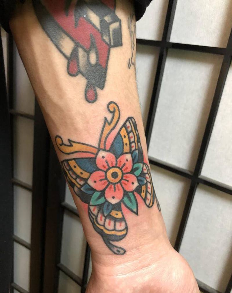 四姑纹身图片_Old School纹身图案