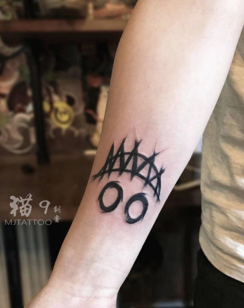 小丑纹身图片_手臂手部图腾Old School小丑万圣节小丑图腾纹身图案