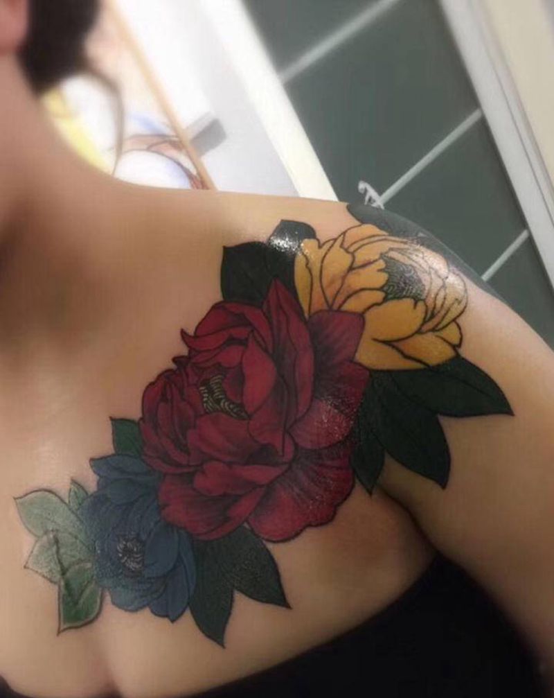 遮盖纹身图片_老传统新传统纹身图案