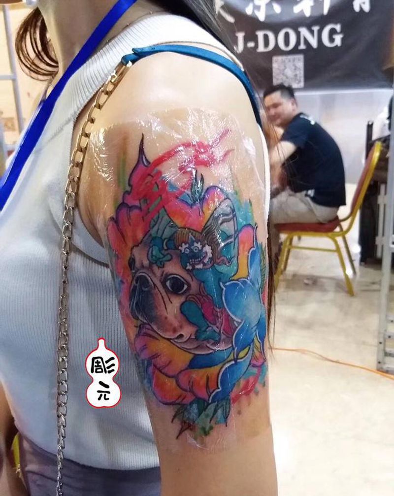 郑州展会纹身图片_老传统新传统纹身图案