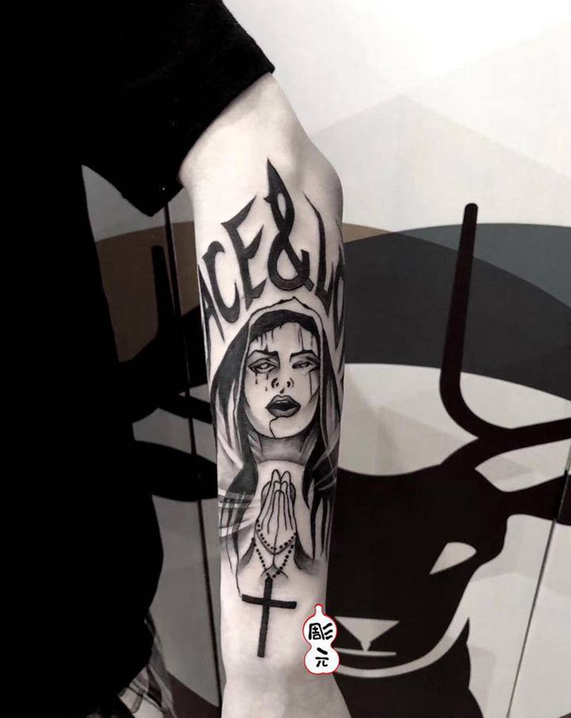 暗黑纹身图片_Old School纹身图案