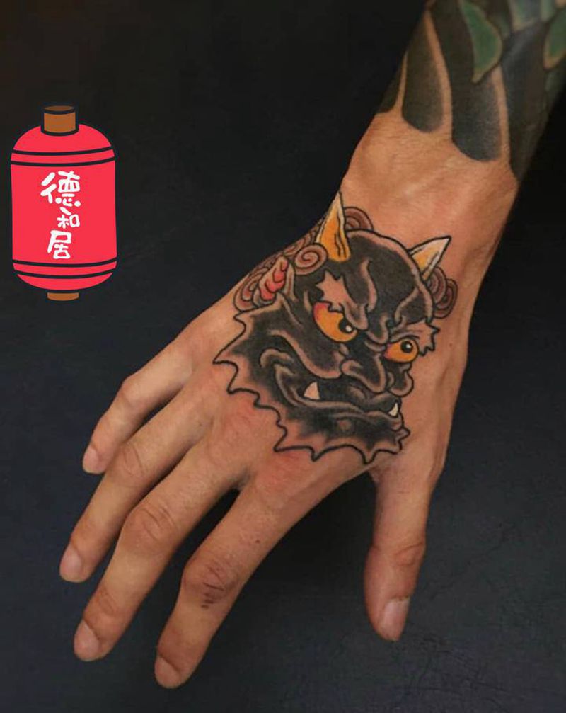 手面纹身图片_老传统纹身图案