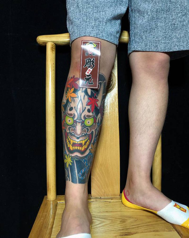 般若未完纹身图片_老传统纹身图案