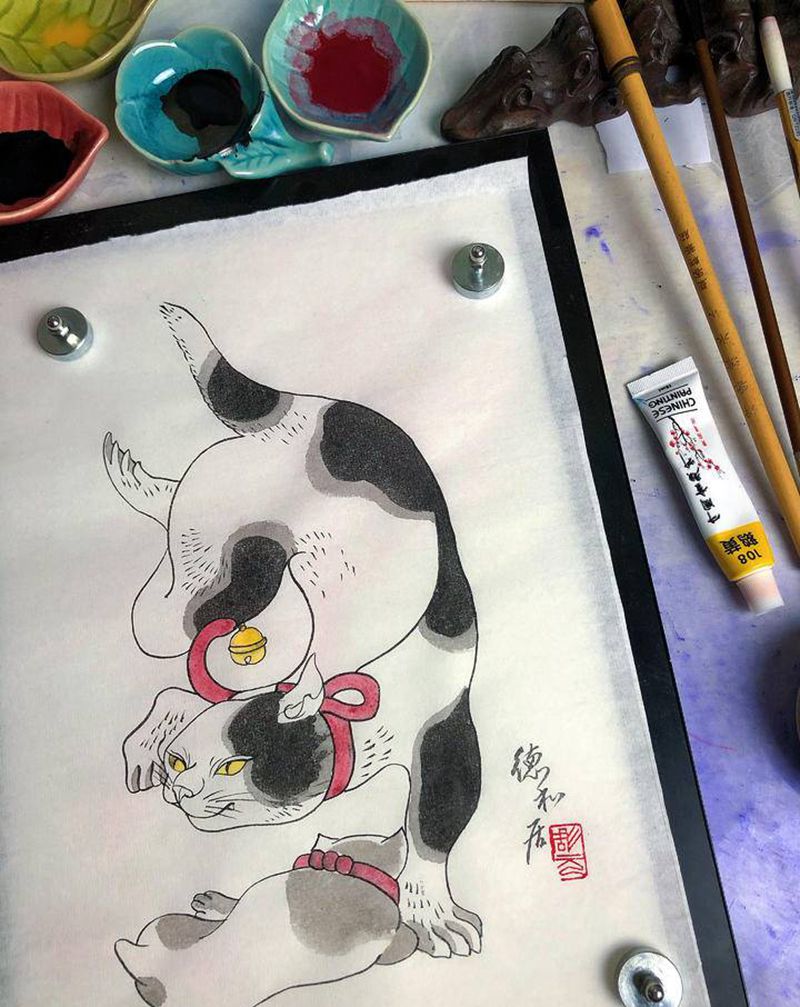 手稿纹身图片_老传统纹身图案