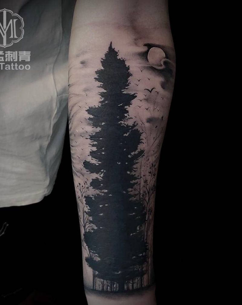 遮盖包小臂纹身图片_手臂欧美写实点刺纹身图案