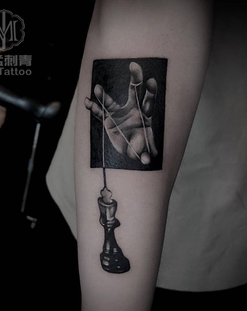 抽象写实纹身图片_手臂欧美写实纹身图案