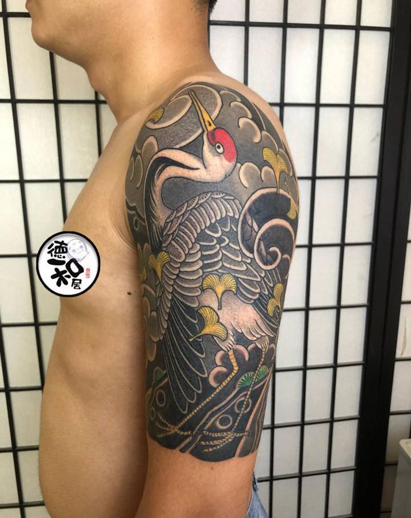 老传统大臂纹身图片_手臂老传统纹身图案