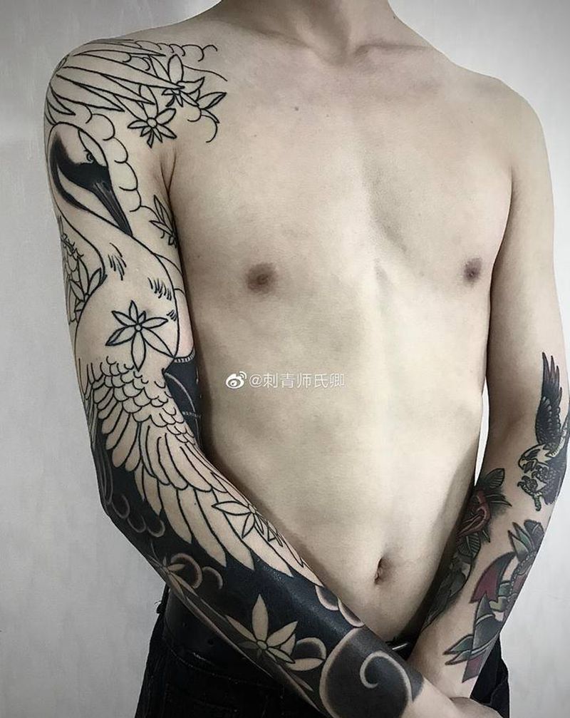 打雾进度55.55%下次继续纹身图片_手臂老传统纹身图案