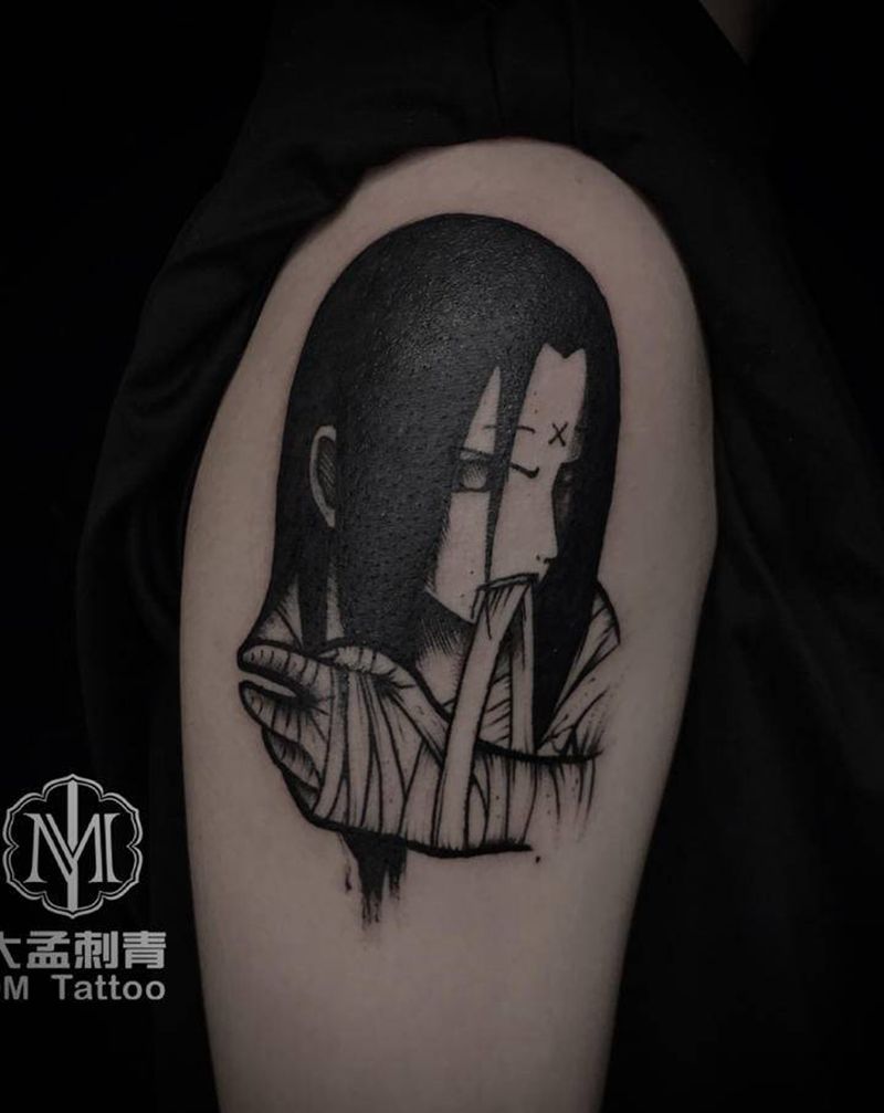 火影忍者-宁次纹身图片_手臂卡通纹身图案