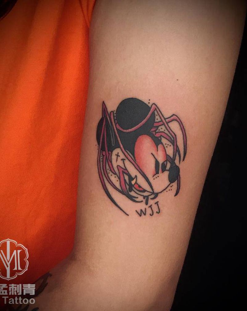 米奇纹身图片_手臂Old School纹身图案