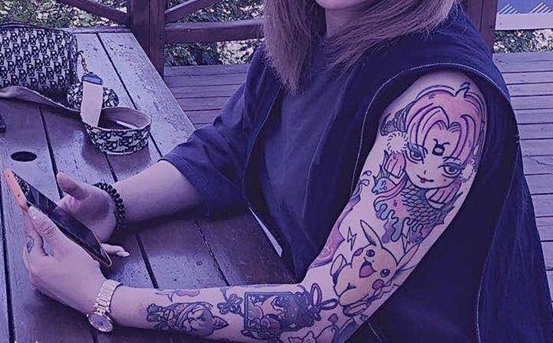 买家秀纹身图片_手臂Old School纹身图案