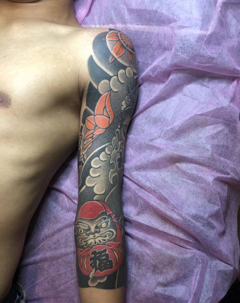 修改后纹身图片_手臂老传统纹身图案