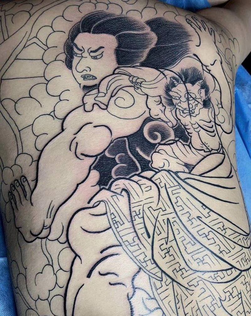 勇弟的活纹身图片_老传统纹身图案