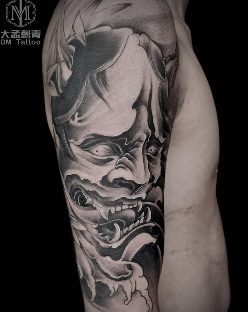般若纹身图片_手臂新传统纹身图案