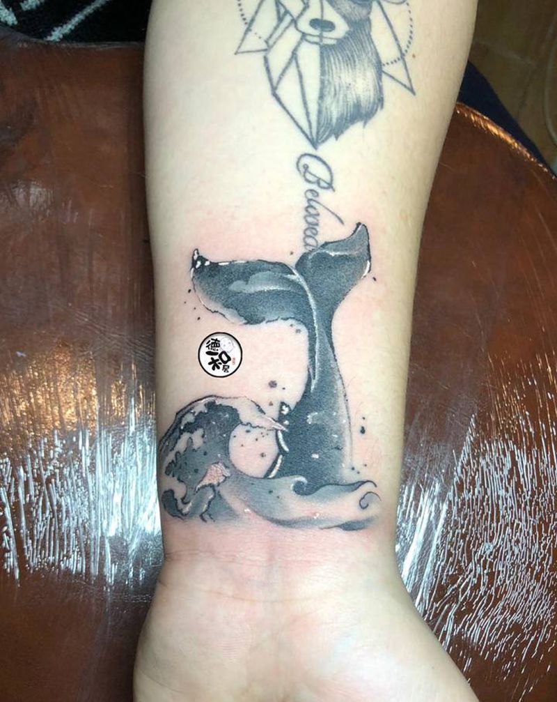 遮盖纹身图片_手臂水墨纹身图案