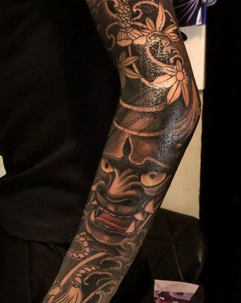 新传统纹身图片_手臂老传统纹身图案