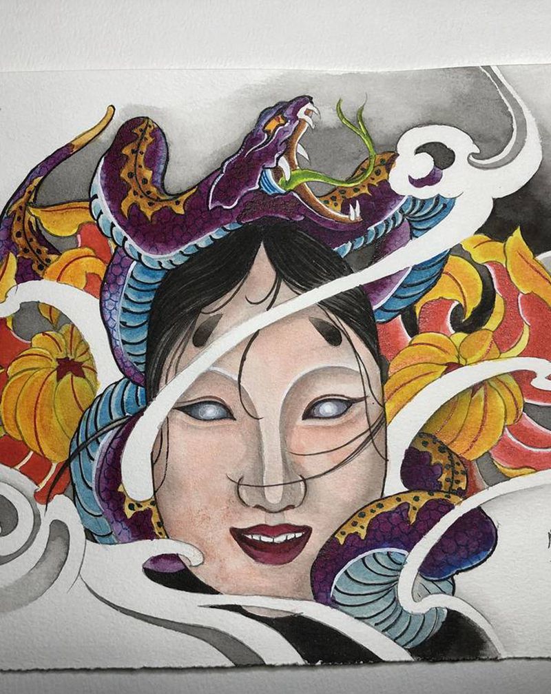 传统手稿作品纹身图片_老传统纹身图案