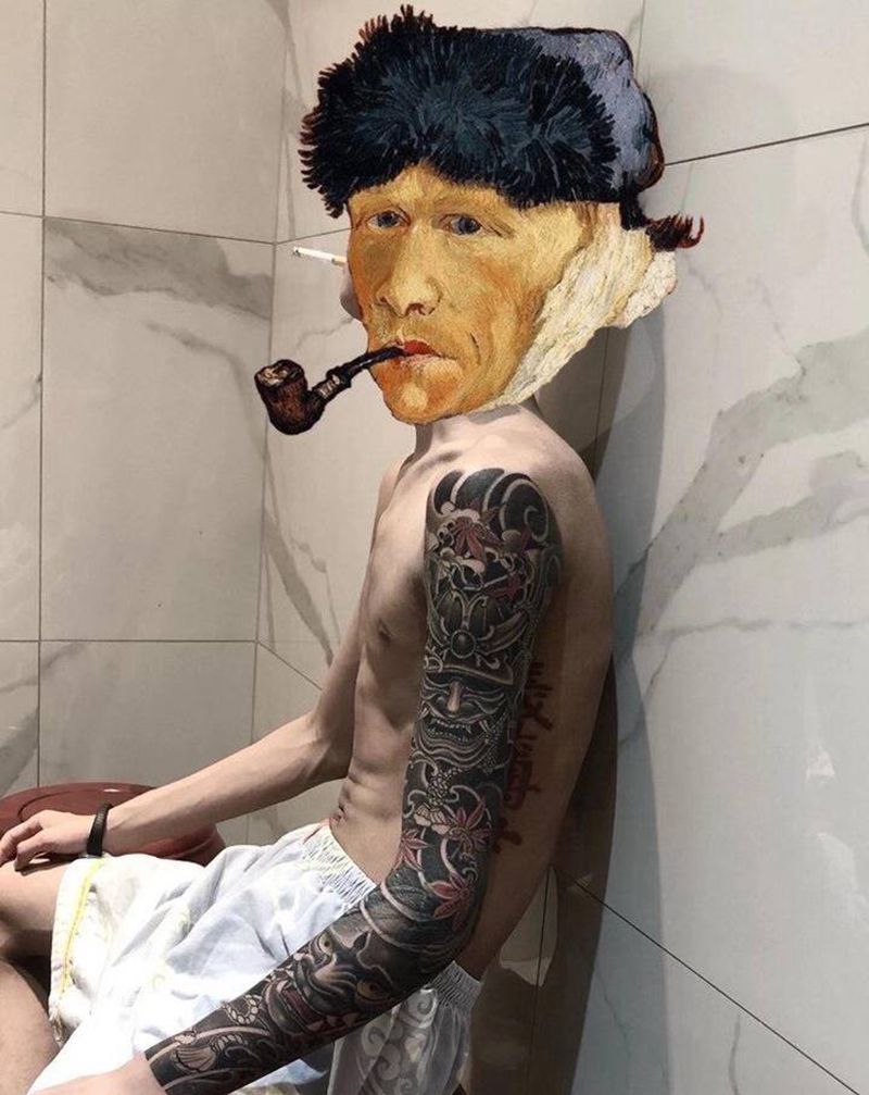 花臂做好第二天纹身图片_手臂新传统纹身图案