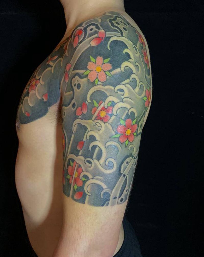 半甲纹身图片_手臂纹身图案