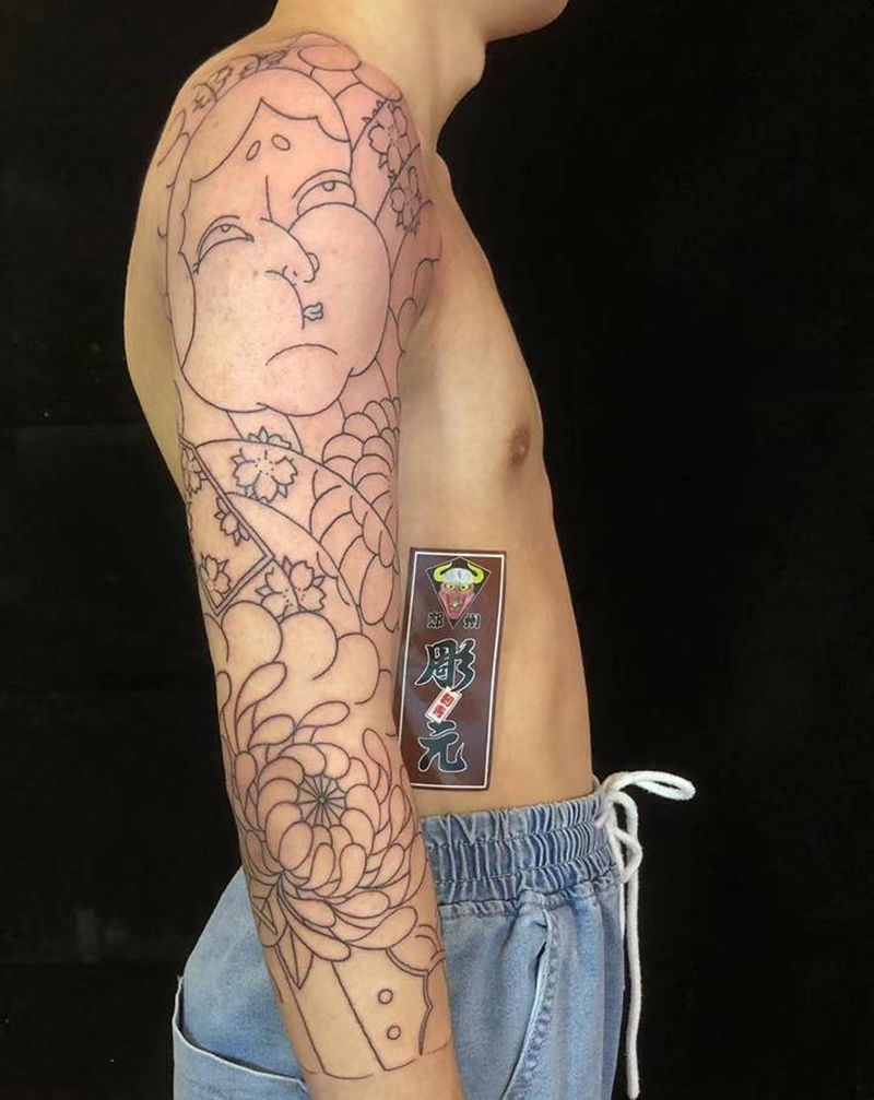 阿多福纹身图片_手臂老传统纹身图案