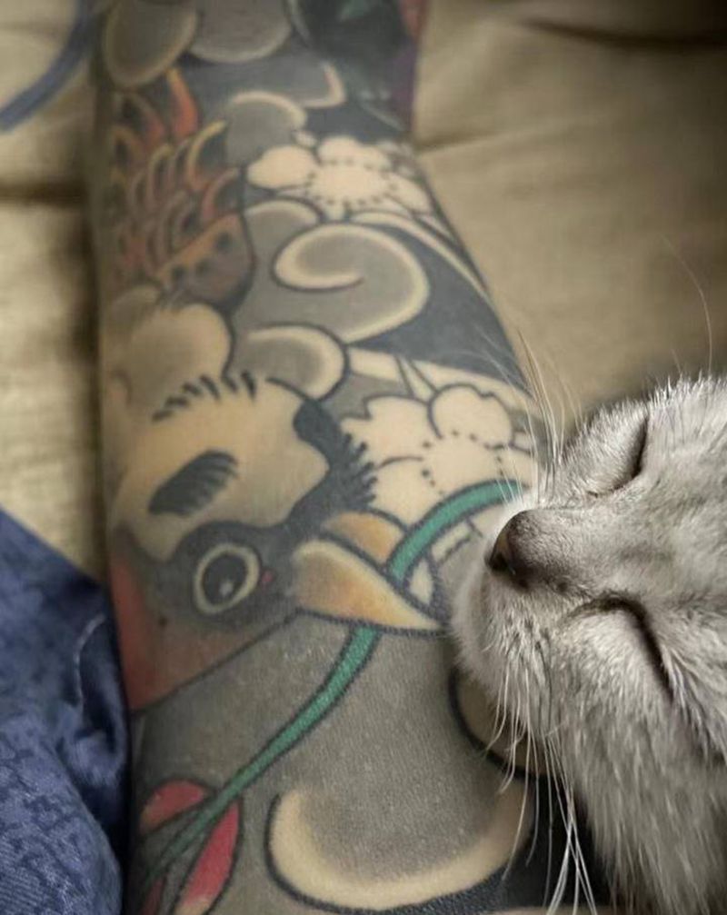 花臂局部纹身图片_手臂老传统纹身图案