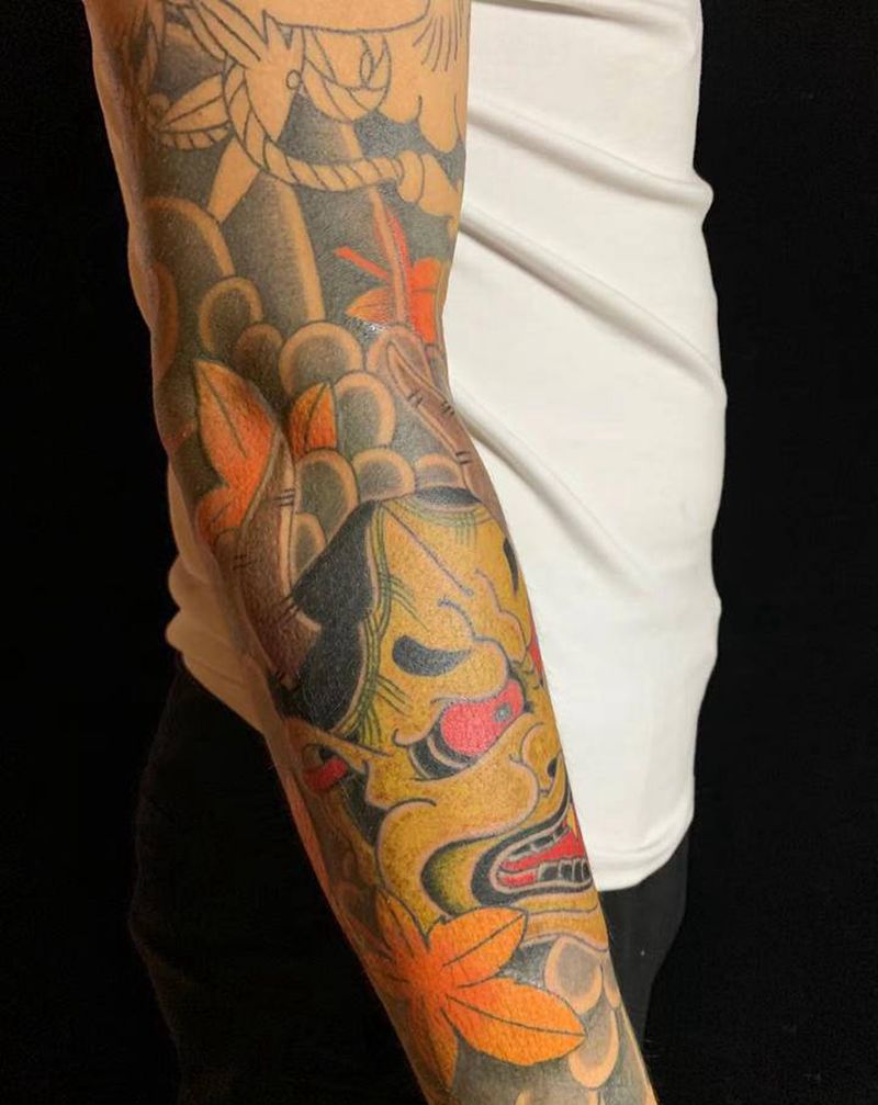 般若，勇弟作品纹身图片_老传统纹身图案