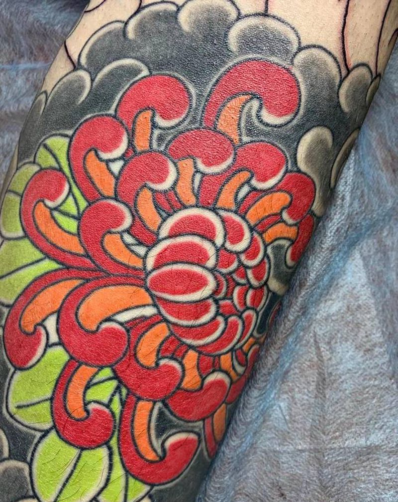 勇弟彩色恢复 两年后纹身图片_老传统纹身图案