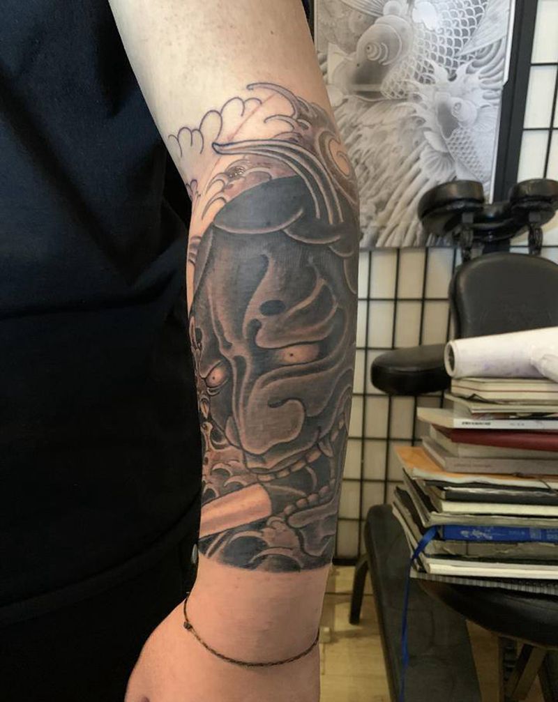 般若纹身图片_手臂老传统纹身图案