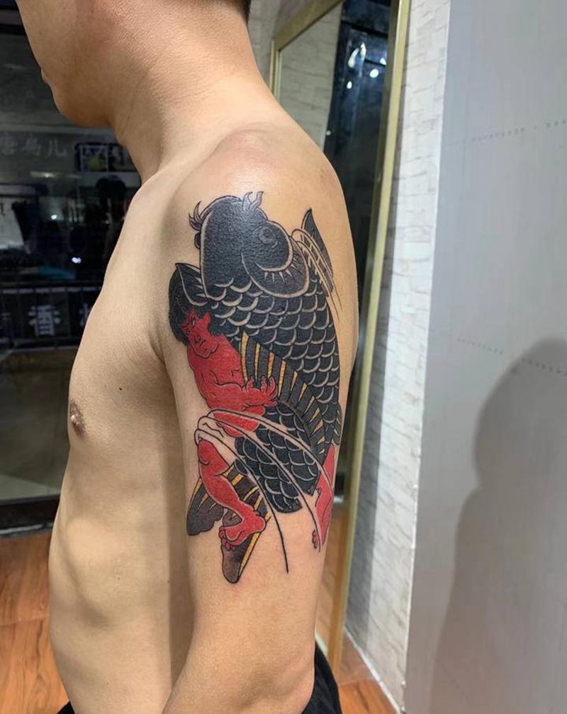 徒弟作品纹身图片_老传统纹身图案