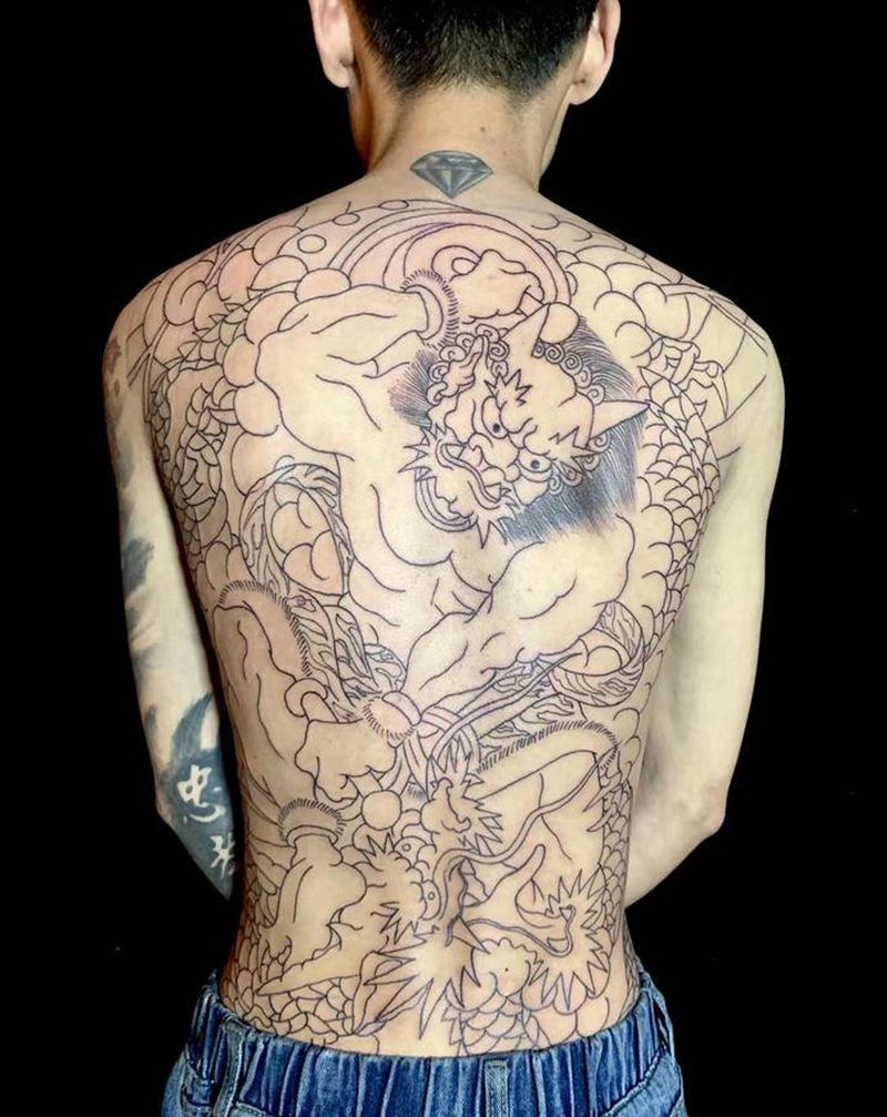 勇弟作品纹身图片_老传统纹身图案