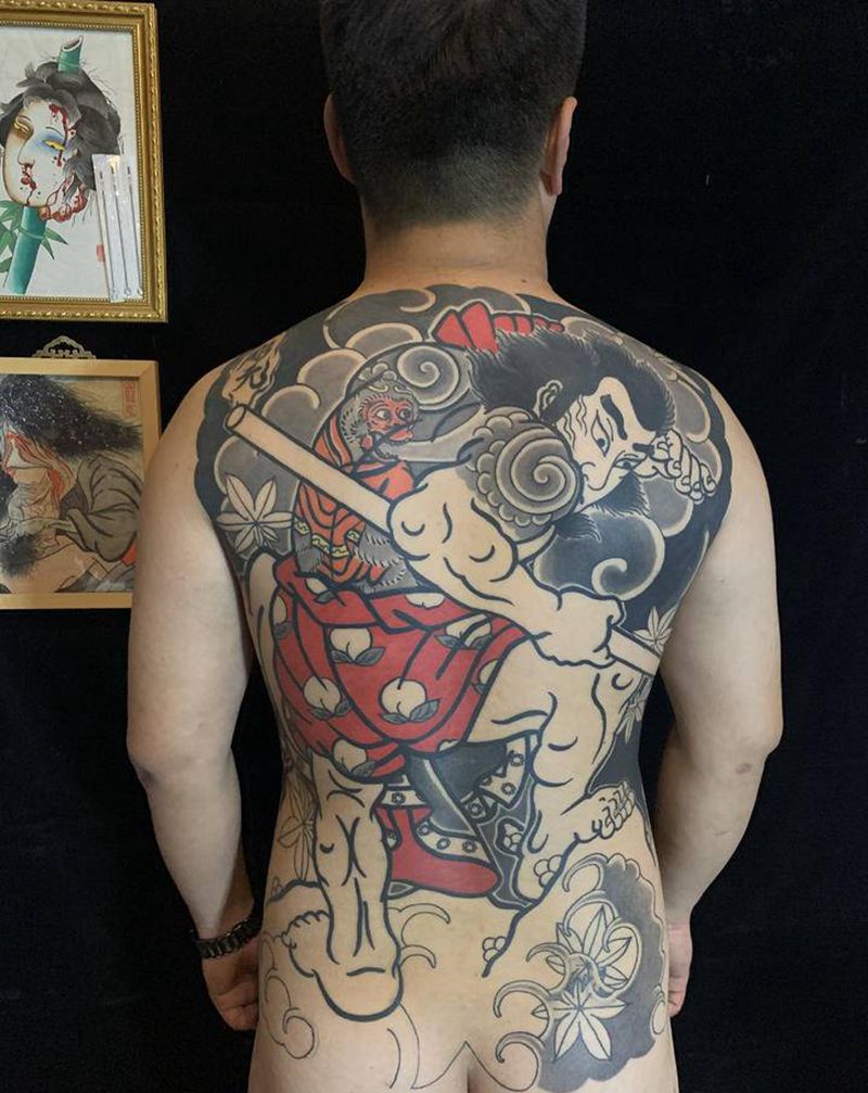 彫元小作纹身图片_老传统纹身图案