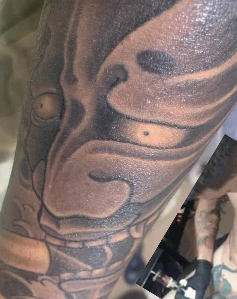 般若刚恢复纹身图片_手臂老传统纹身图案
