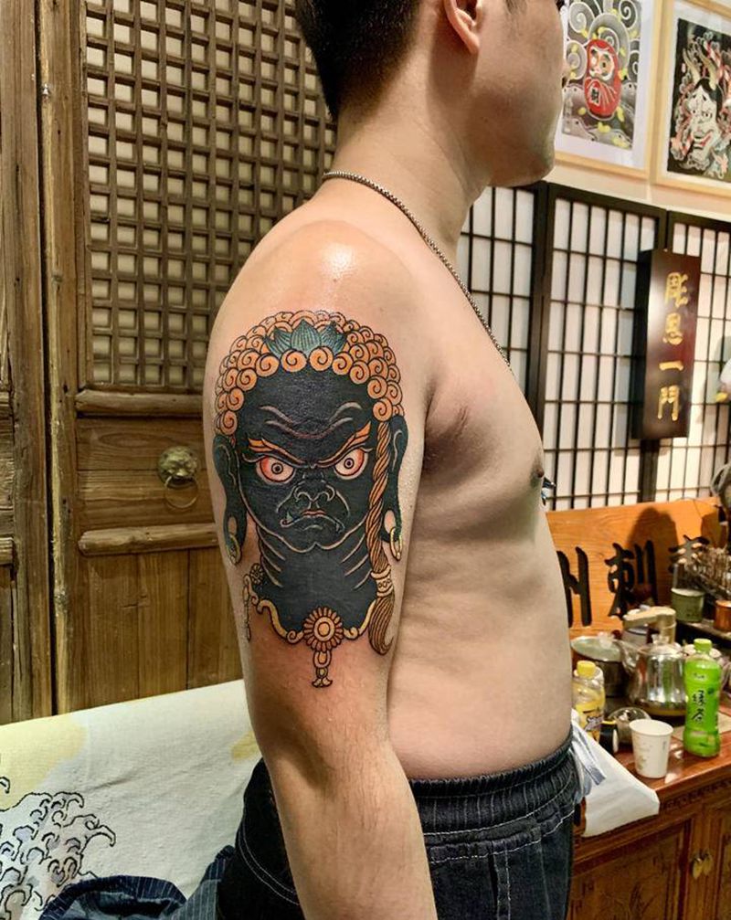 遮盖纹身图片_手臂老传统纹身图案