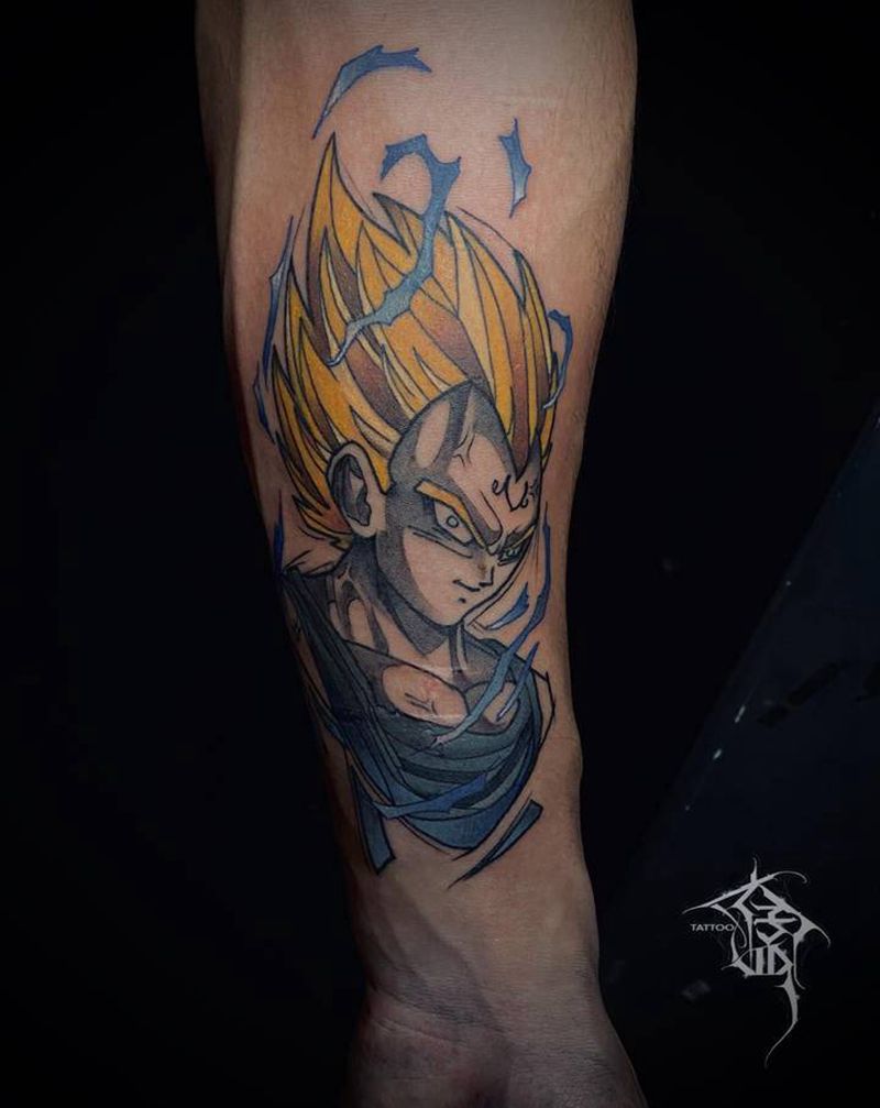 七龙珠系列纹身图片_手臂Old School纹身图案