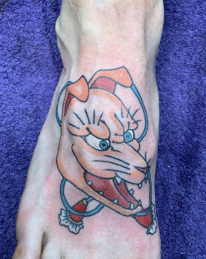 脚背纹身图片_老传统纹身图案