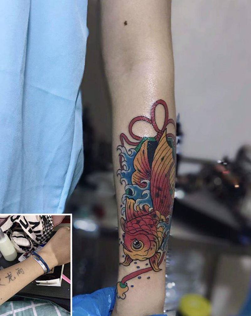 日式小图遮盖旧纹身纹身图片_手臂老传统纹身图案