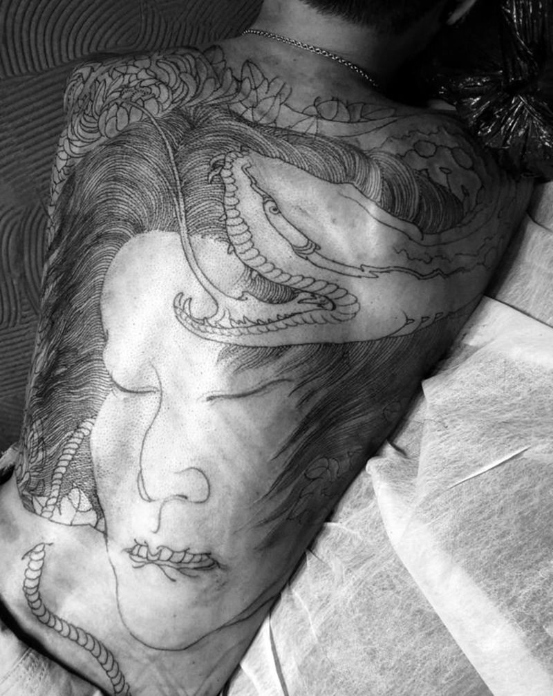 不想说话纹身图片_老传统纹身图案